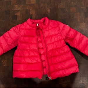 Moncler quilted baby jacket - size 12/18 - pink